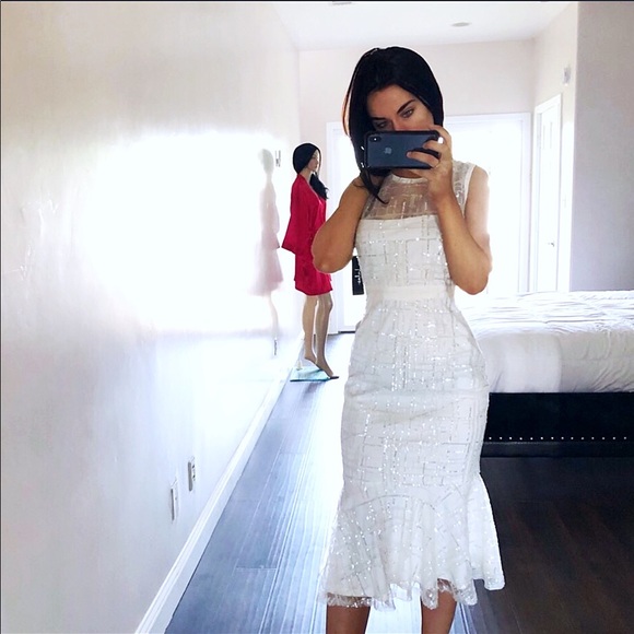 Lulus Dresses & Skirts - Lulus Jeanette White sequin midi dress